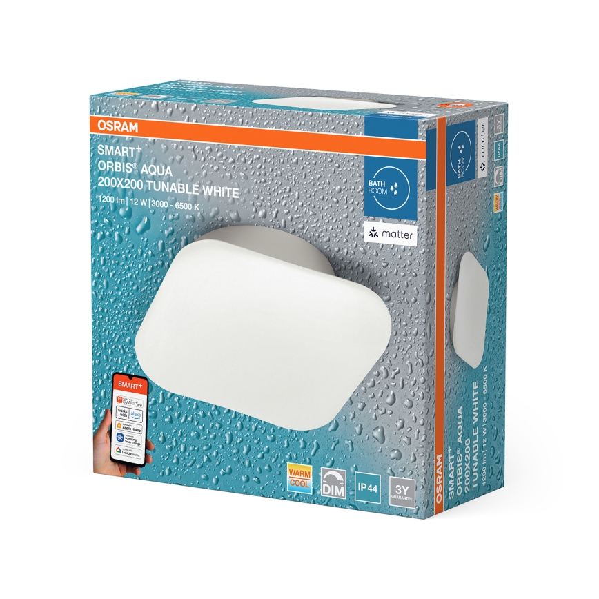 Osram - Dimmbar LED-taklampa för badrum SMART+ AQUA LED/12W/230V 3000-6500K IP44 Wi-Fi