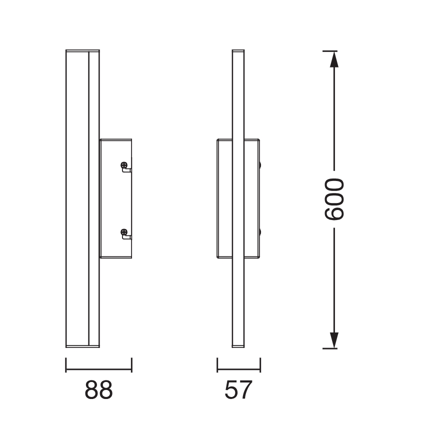 Osram - Dimbart LED-spegelbelysning för badrum ORBIS MIRROR LED/10W/230V 3000/4000K 60 cm IP44 svart