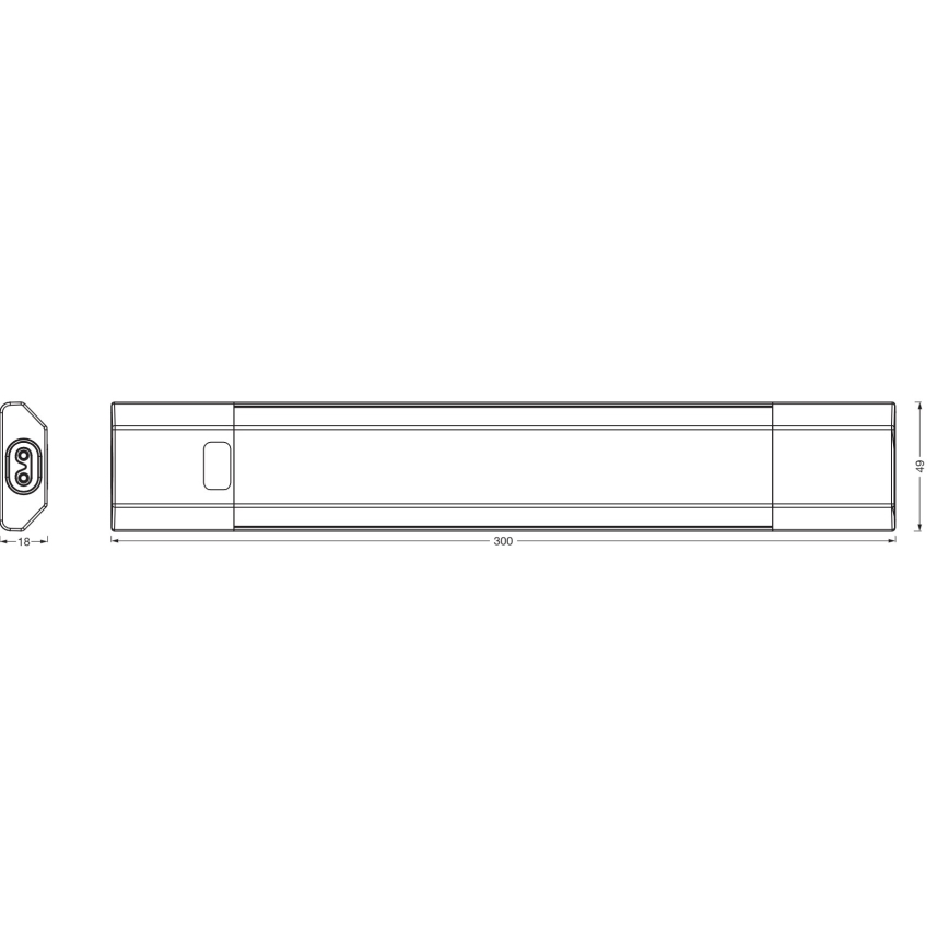 Osram - LED-dimmbar underskåpsarmatur med rörelsesensor LINEAR EDGE LED/4W/230V 3000/4000/6500K 30 cm svart