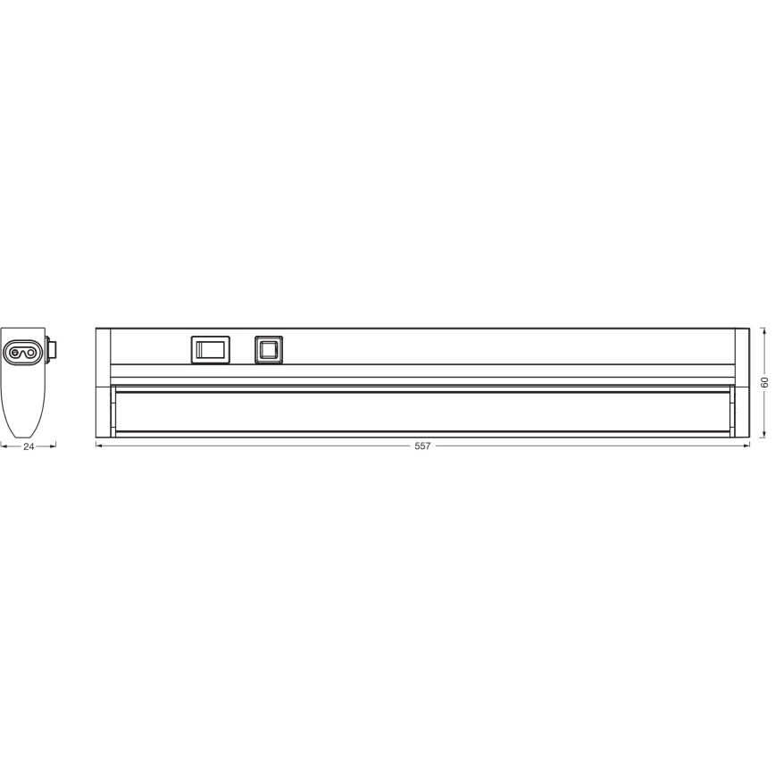 Osram - LED dimmbar underskåpsarmatur LINEAR TURN LED/10W/230V 3000/4000/6500K 55 cm svart