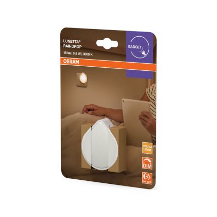 Osram - LED Dimmbar nattlampa för vägguttag LUNETTA LED/0,5W/230V
