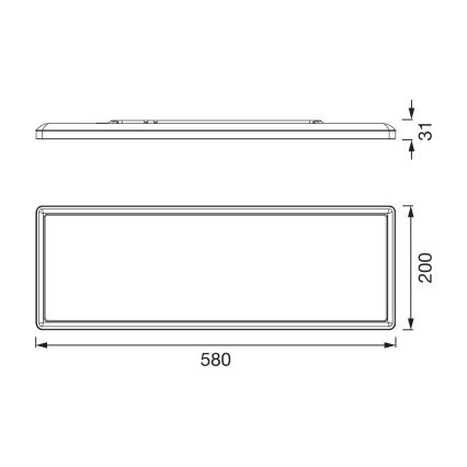 Osram - LED Dimbar plafond för badrum PLANON EASYFIX LED/24W/230V 2600-6000K 20x58 cm IP54 vit + fjärrkontroll