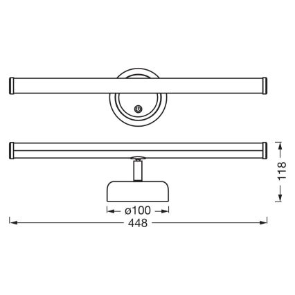 Osram - LED-dimmbar, uppladdningsbar, touchstyrd vägglampa NIGHTLUX LED/1,8W/5V svart