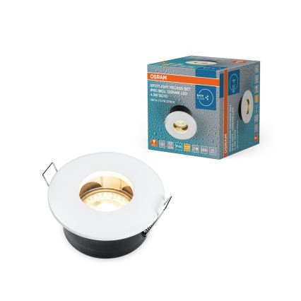 Osram - LED infälld badrumsarmatur SPOT 1xGU10/4,3W/230V 2700K CRI 90 Ø 8,5 cm IP65 vit