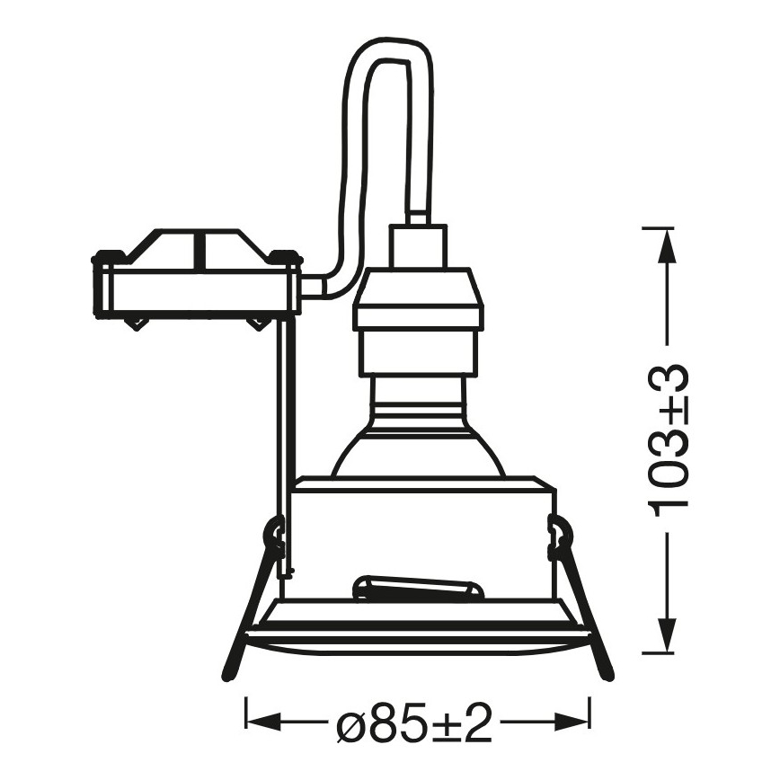 Osram - LED infälld badrumsarmatur SPOT 1xGU10/4,3W/230V 2700K CRI 90 Ø 8,5 cm IP65 vit
