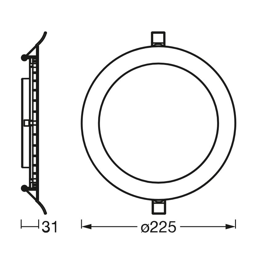 Osram - LED infälld belysning SLIM LED/22W/230V 3000K