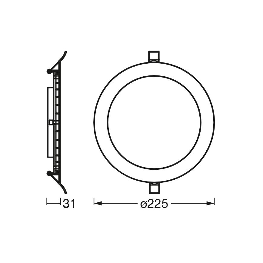 Osram - LED infälld belysning SLIM LED/22W/230V 4000K