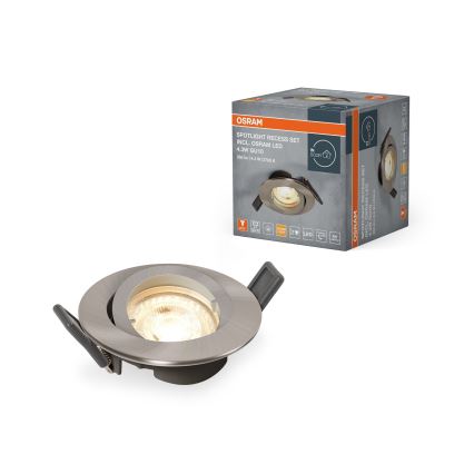 Osram - LED infälld spotlight SPOT 1xGU10/4,3W/230V 2700K CRI 90 matt krom