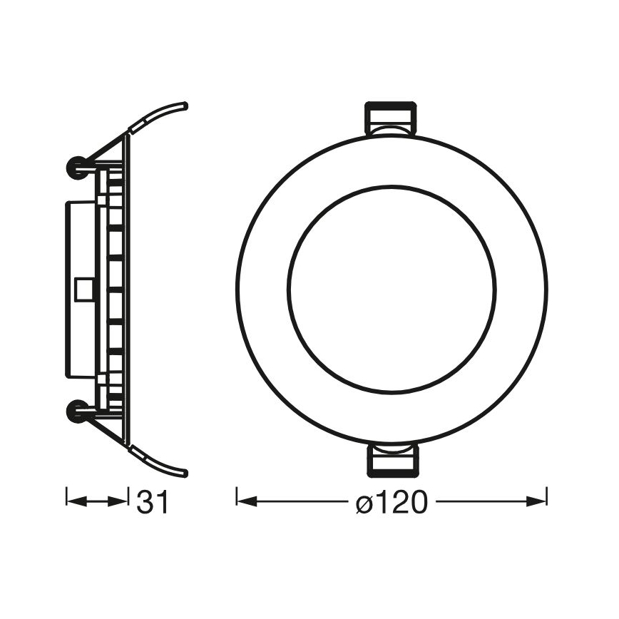 Osram - LED infälld takarmatur SLIM LED/8W/230V 6500K Ø 12 cm