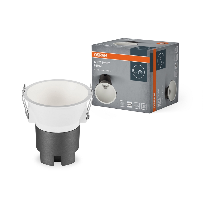 Osram - LED-infälld takarmatur SPOT TWIST LED/10W/230V 4000K Ø 9,3 cm vit