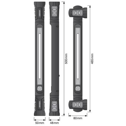 Osram - LED-dimmbar uppladdningsbar arbetslampa LEDINSPECT UTILITY1000 LED/19W/7,4V 2600 mAh