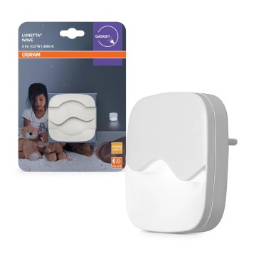 Osram - LED-nattlampa för vägguttag med skymningssensor LUNETTA LED/0,5W/230V