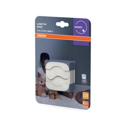 Osram - LED-nattlampa för vägguttag med skymningssensor LUNETTA LED/0,5W/230V