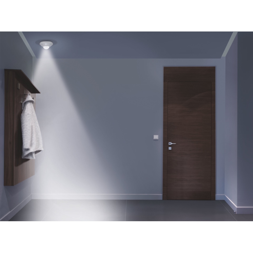 Osram - LED nattlampa med sensor NIGHTLUX LED/2W/3xAA vit