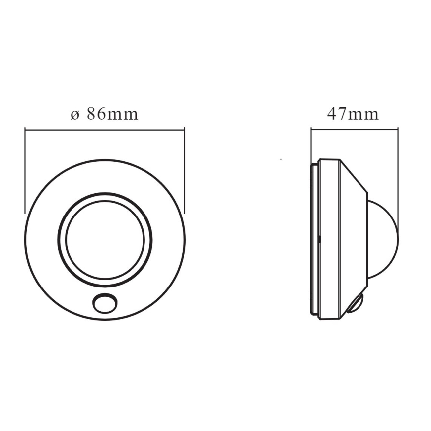 Osram - LED nattlampa med sensor NIGHTLUX LED/2W/3xAA vit