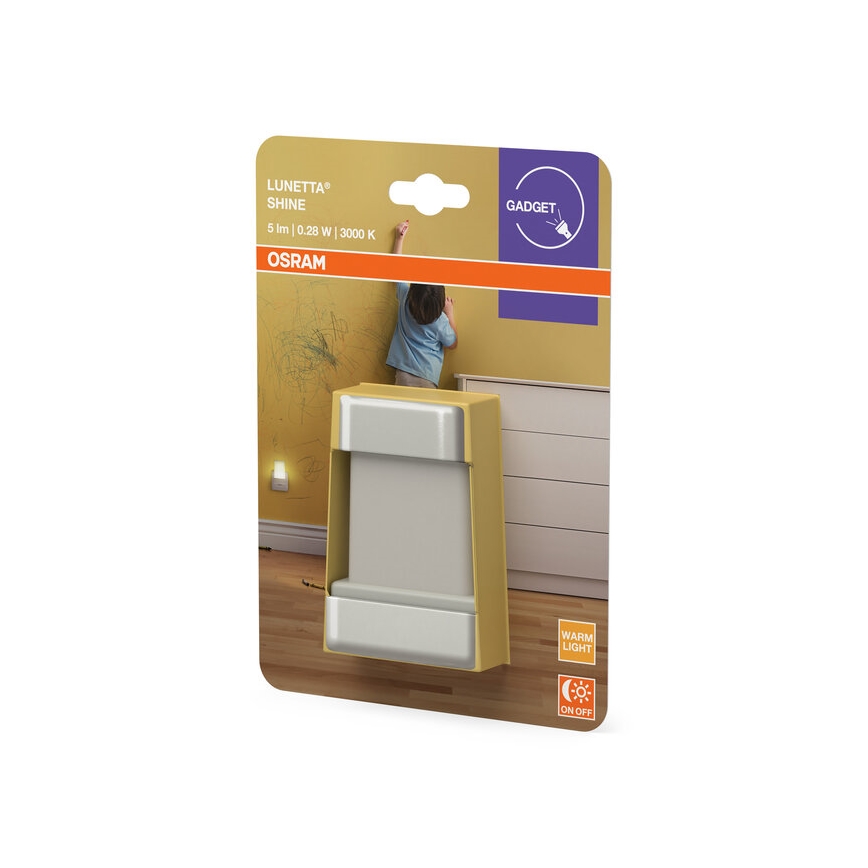 Osram - LED-nattlampa med skymningssensor LUNETTA LED/0,28W/230V 3000K