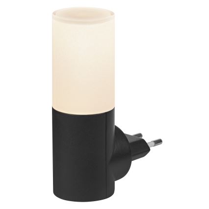 Osram - LED-nattlampa med skymningssensor LUNETTA LED/0,2W/230V svart