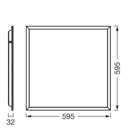 Osram - LED-panel för undertak PANEL ESSENTIAL LED/50W/230V 3000/4000/6500K 60x60 cm vit