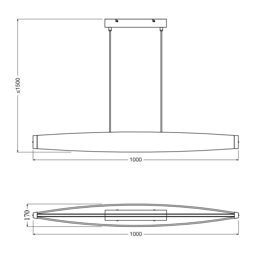 Osram - LED-pendel DECOR FLAT LED/23W/230V grå