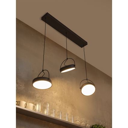 Osram - LED-pendel på vajer DECOR PUCK 3xLED/12W/230V CRI 90 svart