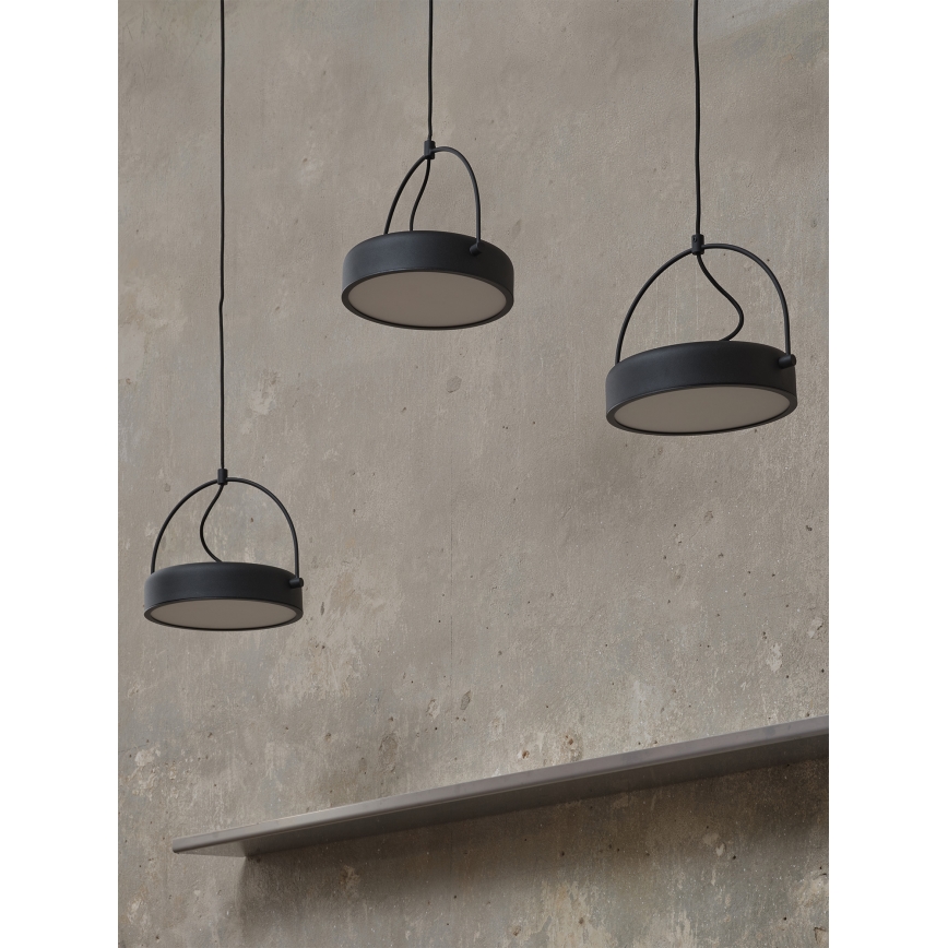 Osram - LED-pendel på vajer DECOR PUCK 3xLED/12W/230V CRI 90 svart