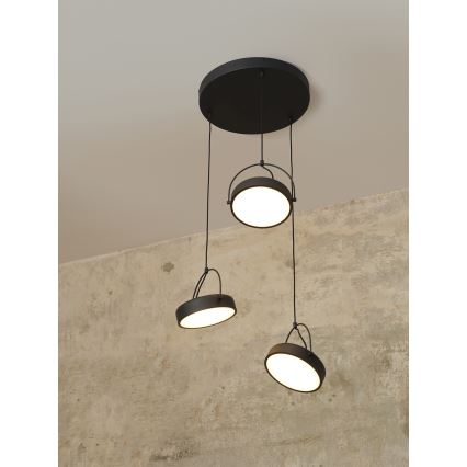 Osram - LED-pendel på vajer DECOR PUCK 3xLED/12W/230V CRI 90 svart