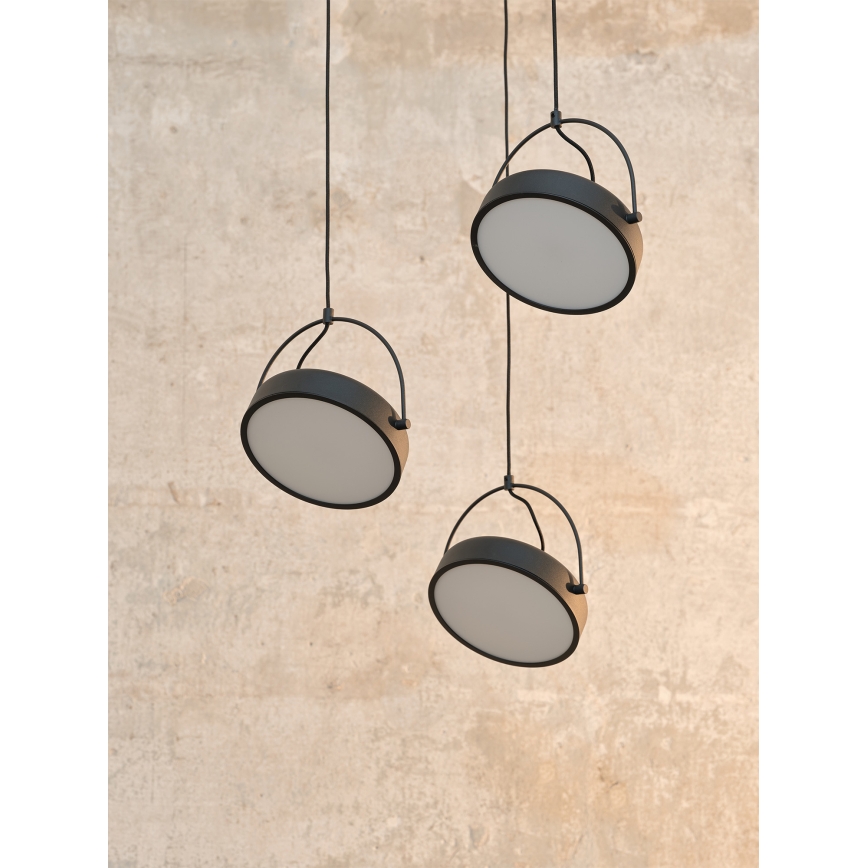 Osram - LED-pendel på vajer DECOR PUCK 3xLED/12W/230V CRI 90 svart