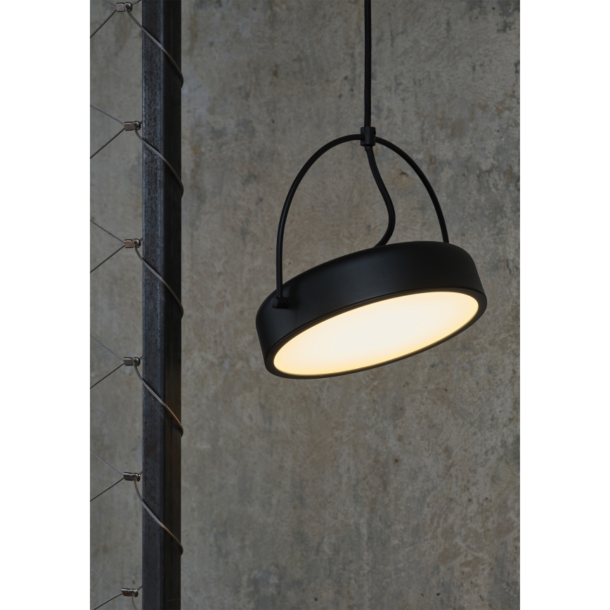 Osram - LED pendel på vajer DECOR PUCK LED/12W/230V CRI 90 svart