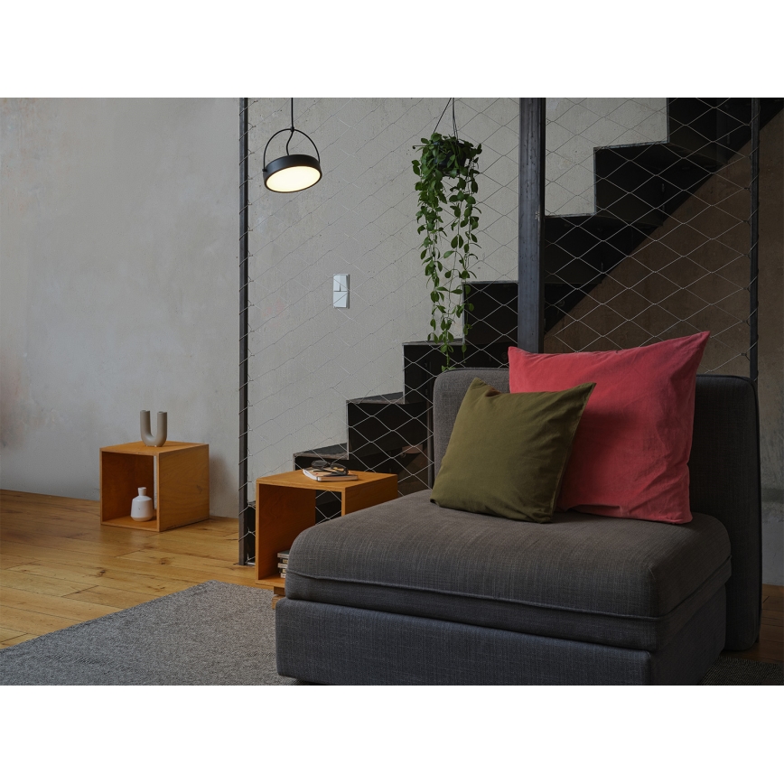 Osram - LED pendel på vajer DECOR PUCK LED/12W/230V CRI 90 svart