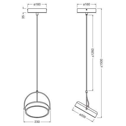 Osram - LED pendel på vajer DECOR PUCK LED/12W/230V CRI 90 svart