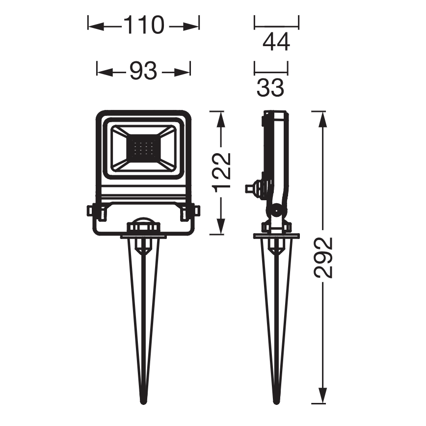 Osram - LED-strålkastare ENDURA LED/10W/230V 3000K IP65 antracit