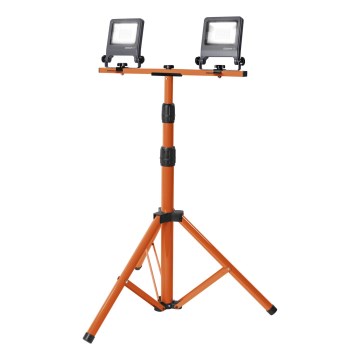 Osram - LED-reflektor med fäste TRIPOD 2xLED/20W/230V 4000K IP65 orange/antracit