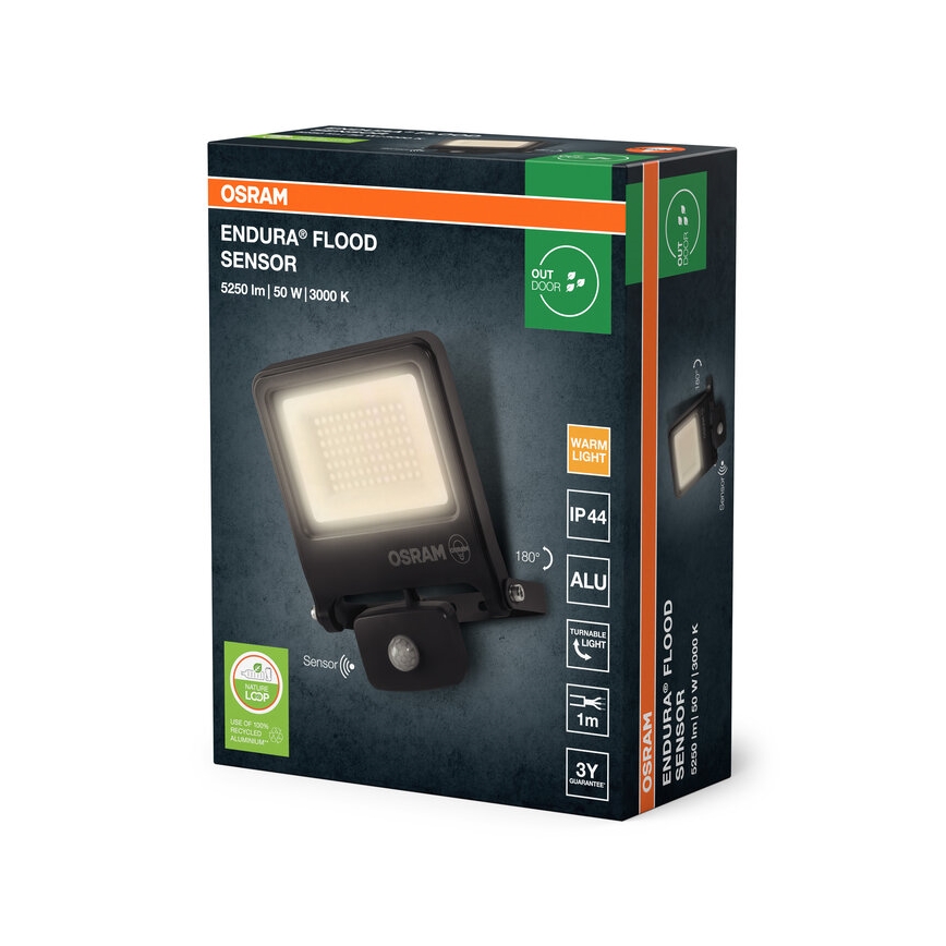 Osram - LED-reflektor med rörelsesensor ENDURA LED/50W/230V 3000K IP44