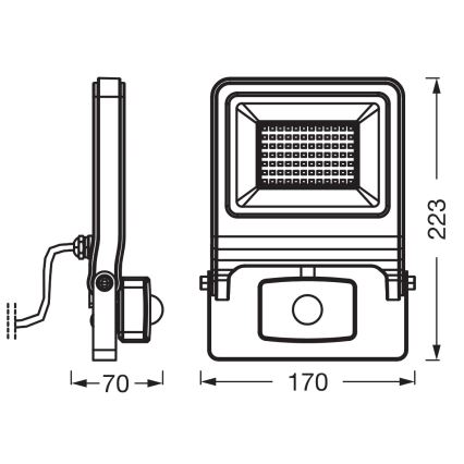 Osram - LED-reflektor med rörelsesensor ENDURA LED/50W/230V 3000K IP44