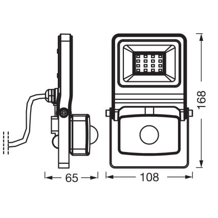 Osram - LED-reflektor med sensor ENDURA LED/10W/230V 3000K IP44