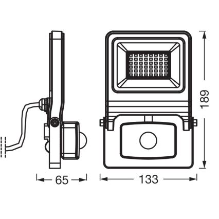 Osram - LED-reflektor med sensor ENDURA LED/30W/230V 3000K IP44