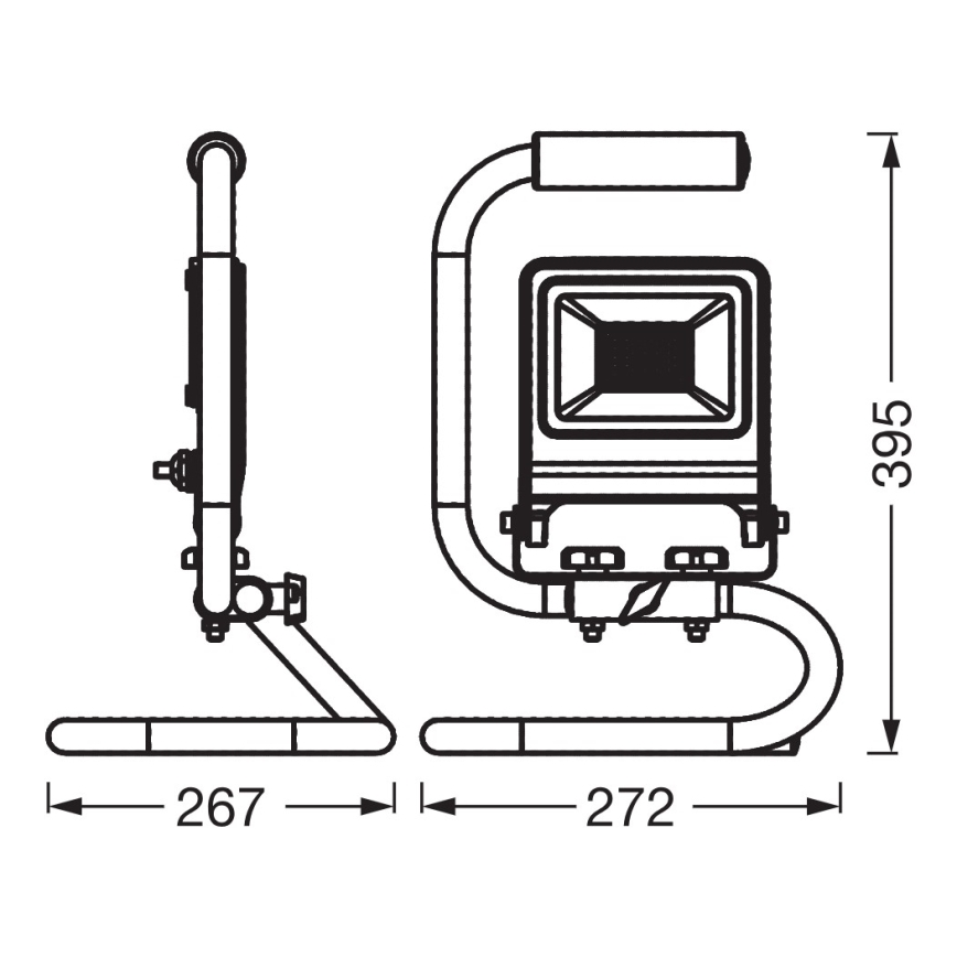 Osram - LED-reflektor med stativ S-STAND LED/50W/230V 4000K IP65 antracit