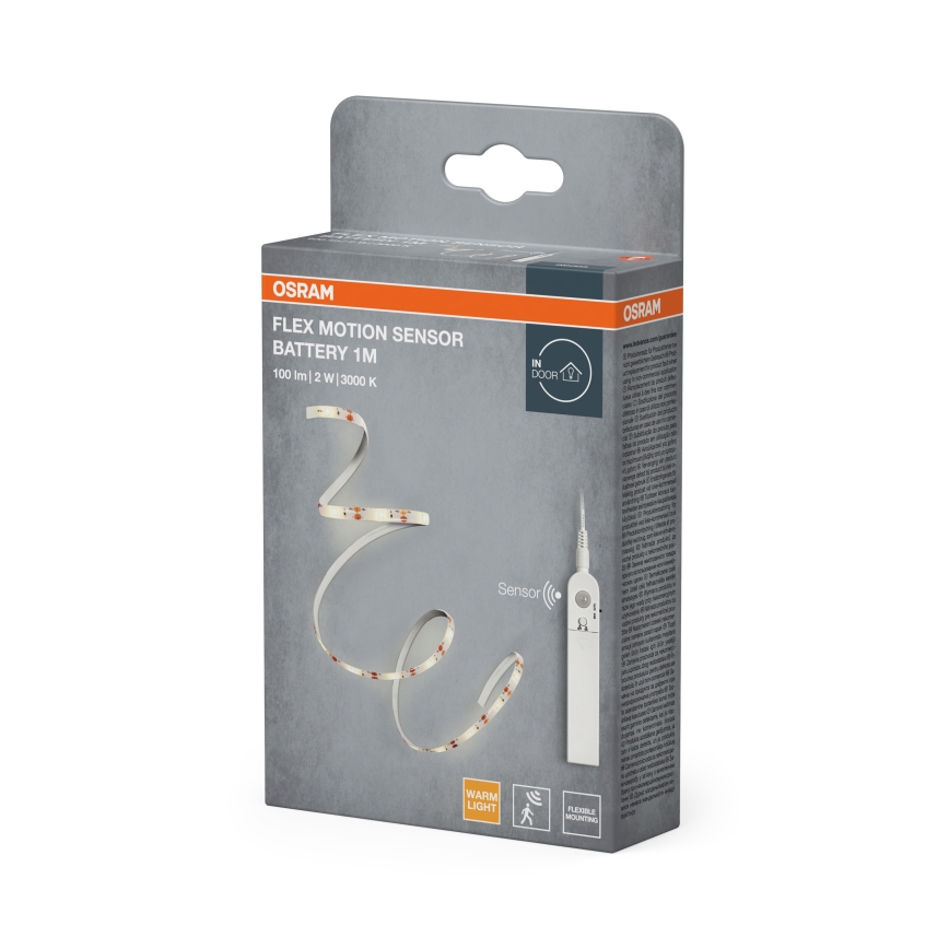 Osram - LED-remsa med rörelsesensor FLEX 1m LED/2W/4xAA
