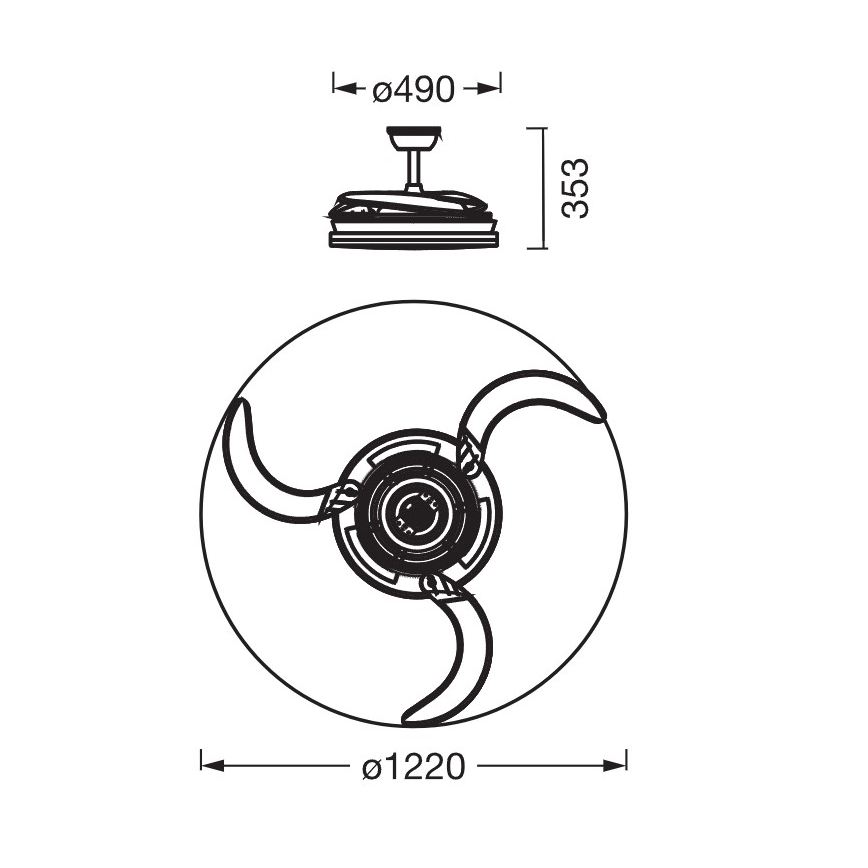 Osram - LED RGB dimbar taklampa med fläkt CIERZO LED/35W/230V 3000-6500K + fjärrkontroll