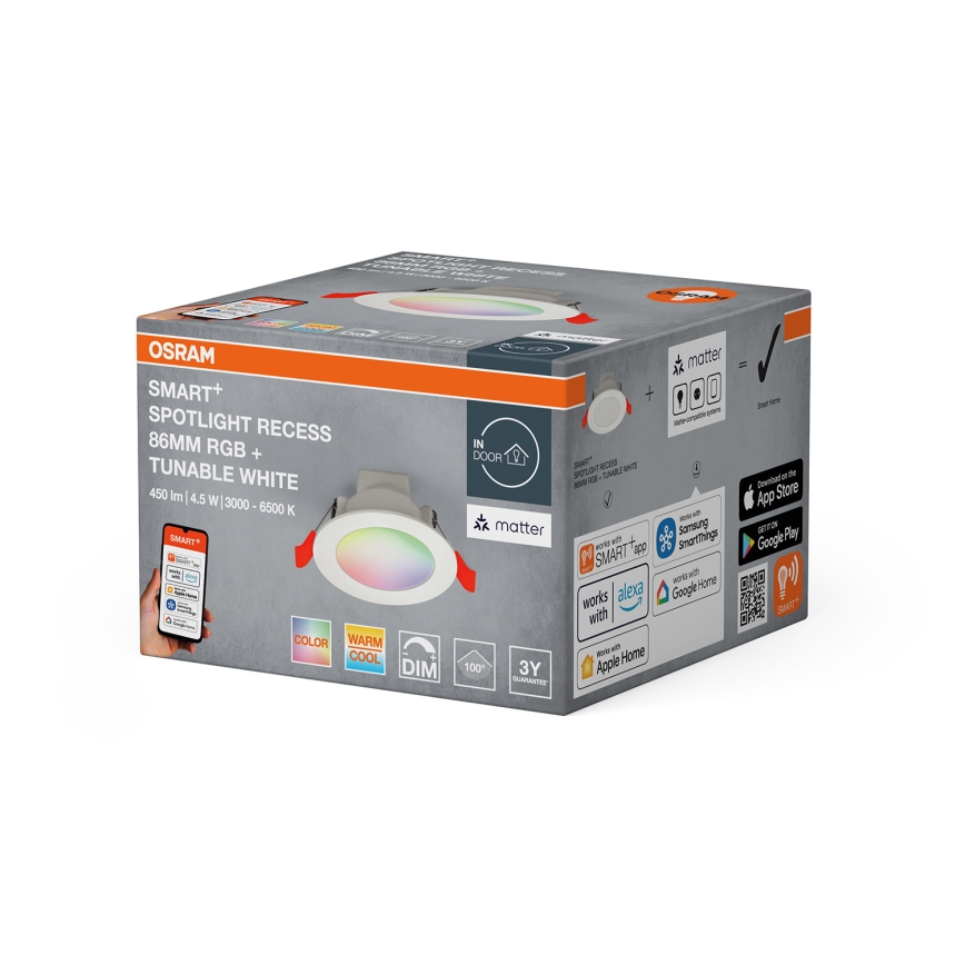 Osram - Dimbart RGB-LED infälld takarmatur SMART+ DOWNLIGHT LED/4,5W/230V 3000-6500K Wi-Fi