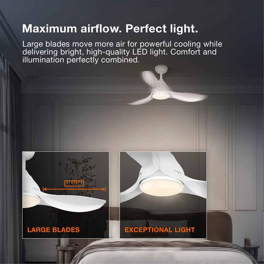 Osram - RGB-LED dimmbar takfläkt NORDES LED/18W/230V 3000-6500K + fjärrkontroll