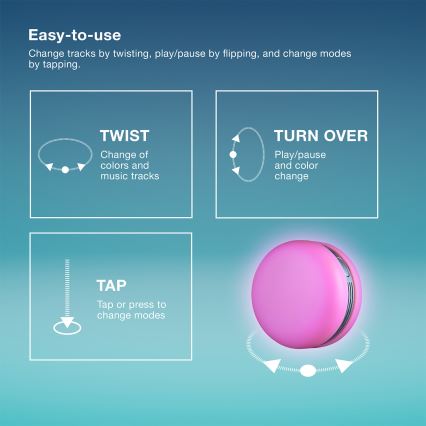 Osram - LED RGB dimbar högtalare SMART+ MACARON LED/1,75W/3,7V 450 mAh gul