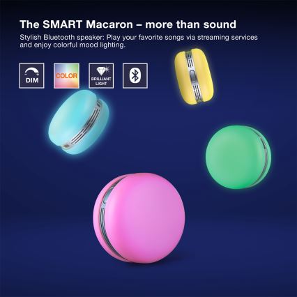 Osram - LED RGB dimbar högtalare SMART+ MACARON LED/1,75W/3,7V 450 mAh gul