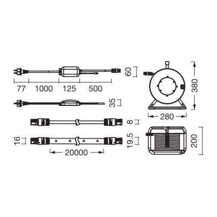 Osram - RGB-LED dimbar utomhusremsa FLEX 20m LED/135W/230V IP65 + fjärrkontroll