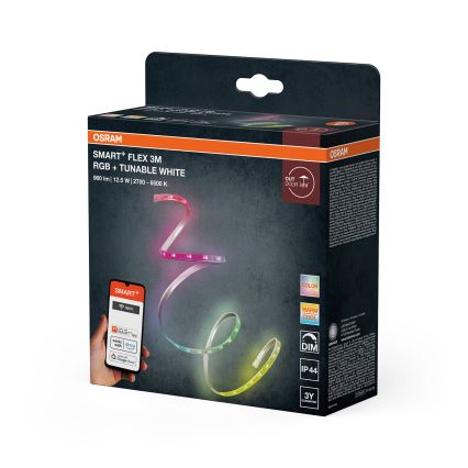Osram - LED RGB+TW dimbar utomhus-LED-remsa SMART+ FLEX 3m LED/12,5W/230V 2700-6500K IP44 Wi-Fi