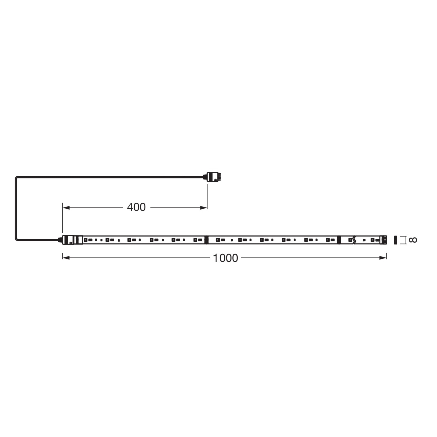 Osram - SMART+ FLEX LED-remsa RGB+TW dimbar 1m LED/3,4W/230V 2700-6500K Wi-Fi