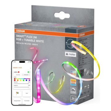 Osram - LED RGB+TW dimbar LED-remsa SMART+ FLEX 2m LED/8,5W/230V 2700-6500K Wi-Fi