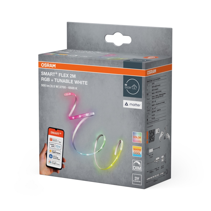Osram - LED RGB+TW dimbar LED-remsa SMART+ FLEX 2m LED/8,5W/230V 2700-6500K Wi-Fi