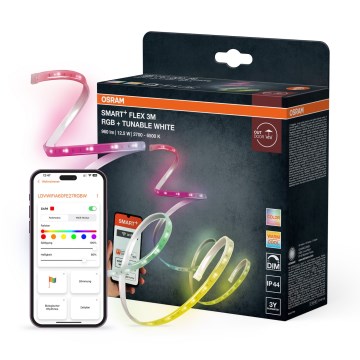 Osram - LED RGB+TW dimbar utomhus-LED-remsa SMART+ FLEX 3m LED/12,5W/230V 2700-6500K IP44 Wi-Fi