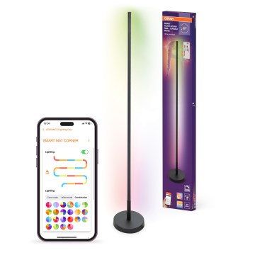 Osram - LED RGBW dimbar golvlampa SMART+ FLOOR LED/14W/230V 2700-6500K Wi-Fi svart + fjärrkontroll